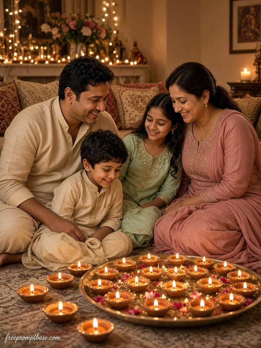 Festive Family Card Gemini Diwali Photo Prompt, image 3