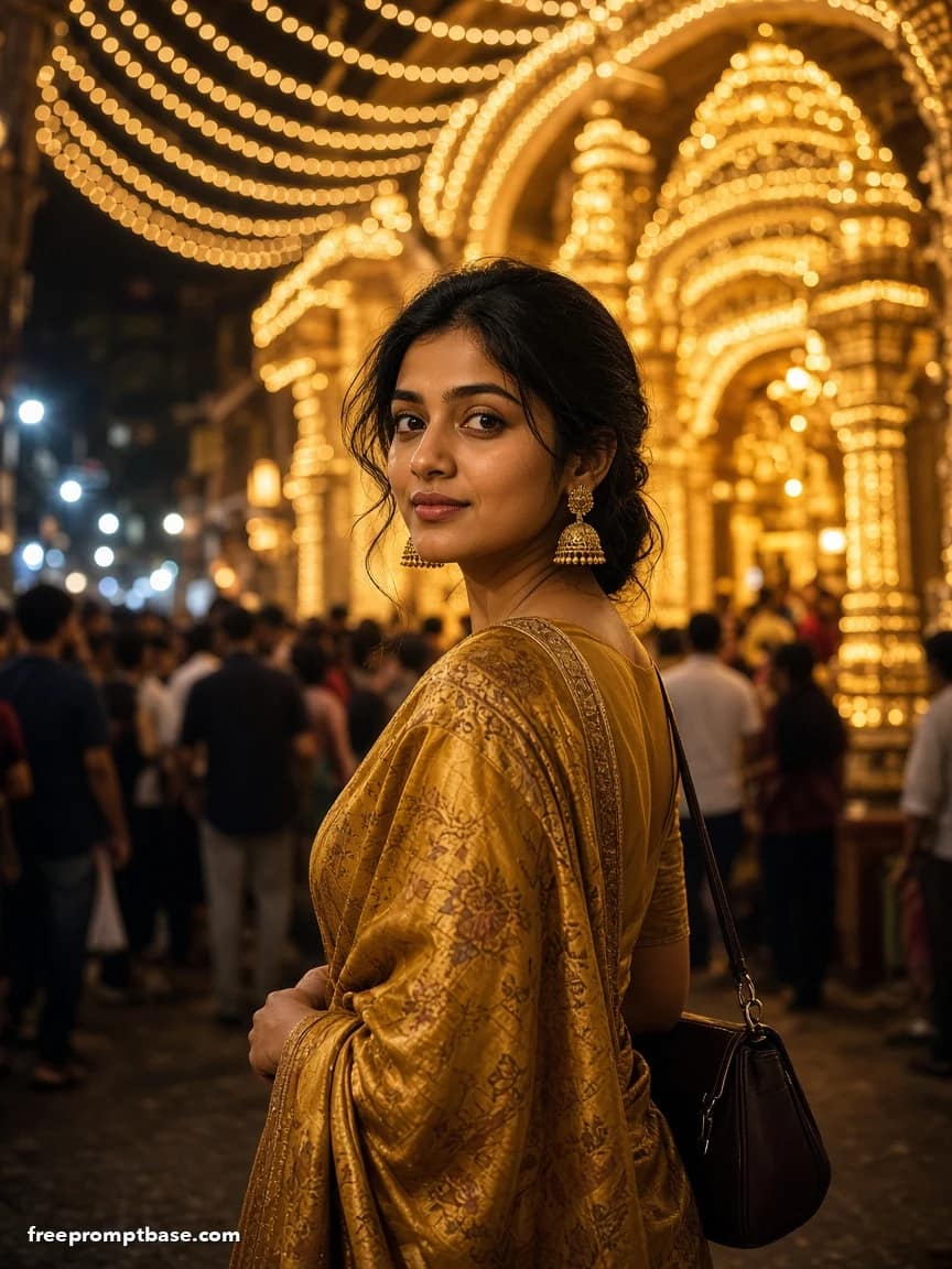 Durga Puja Pandal Hopping Gemini Photo Prompt, image 2