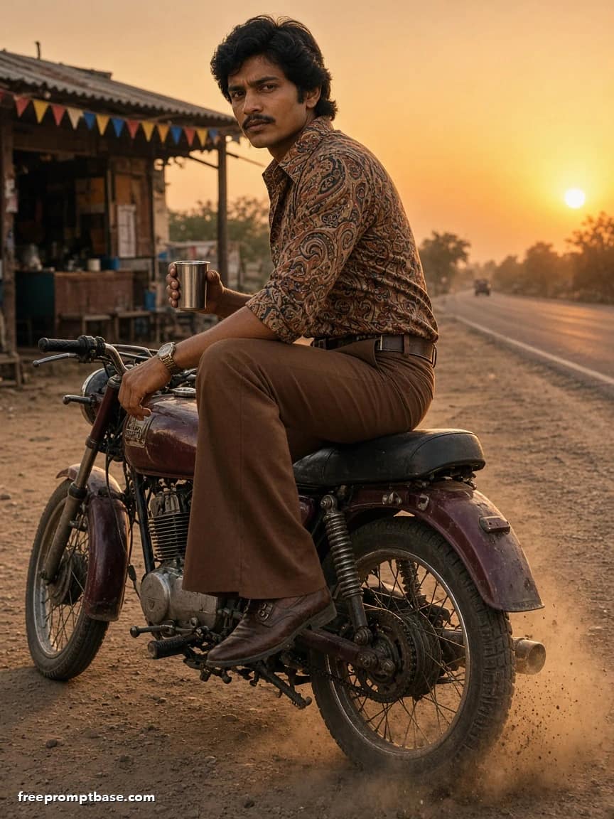 80s Photo Prompt for Boys: Vintage Motorcycle, image 2