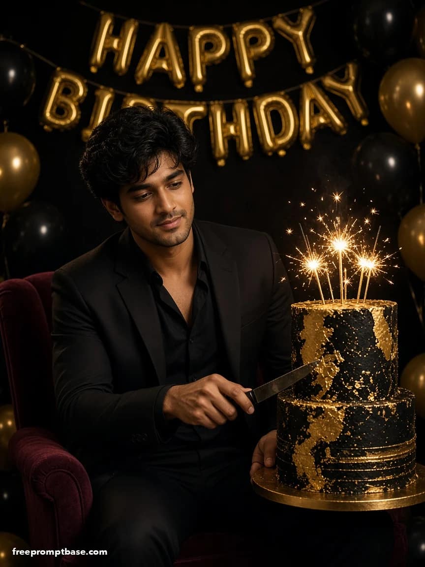 Birthday Prompt for Boy: Black Suit Balloon Studio, image 3
