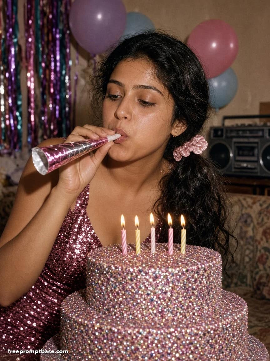 80s Retro Birthday Party Photo Prompt for ChatGPT & Gemini, image 4