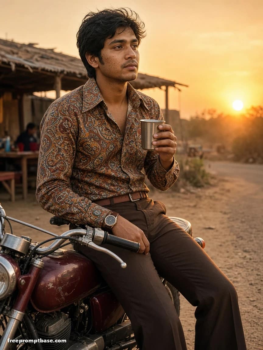 80s Photo Prompt for Boys: Vintage Motorcycle, image 4