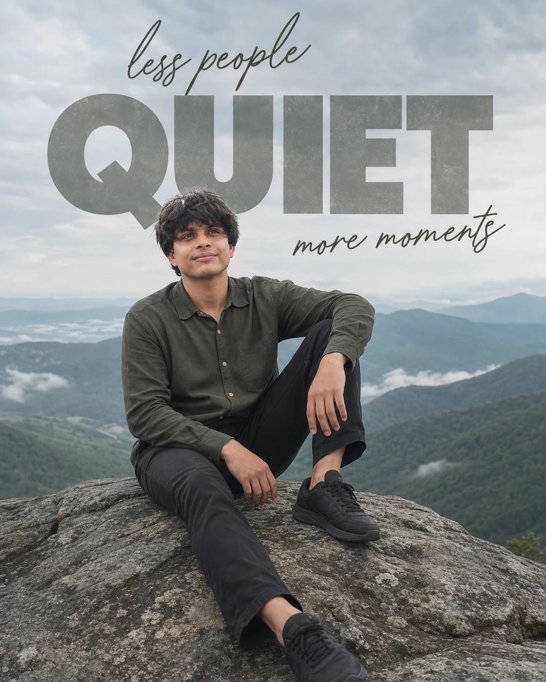 Rocky Mountain QUIET Typography Portrait Prompt, image 2
