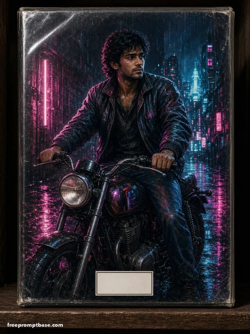 80s Video Cassette Cover Prompt: Retro Action Hero Edit, image 3
