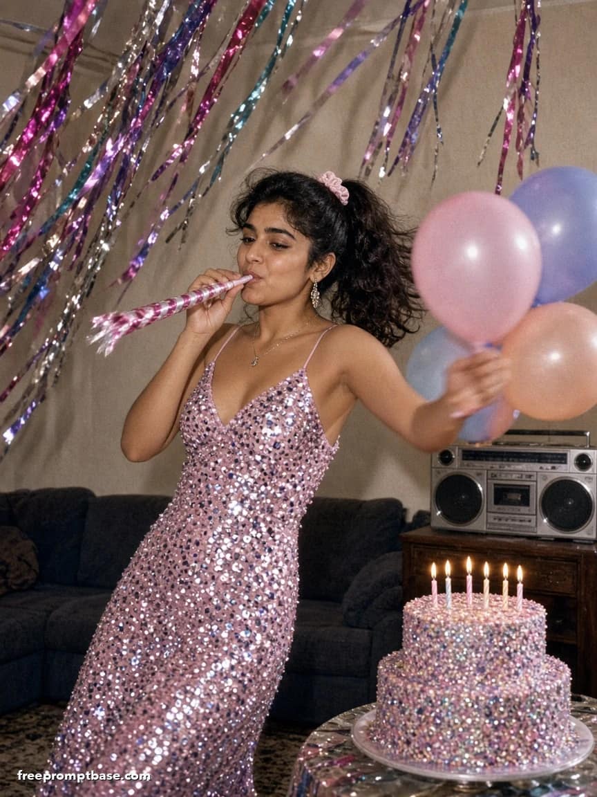 80s Retro Birthday Party Photo Prompt for ChatGPT & Gemini, image 3