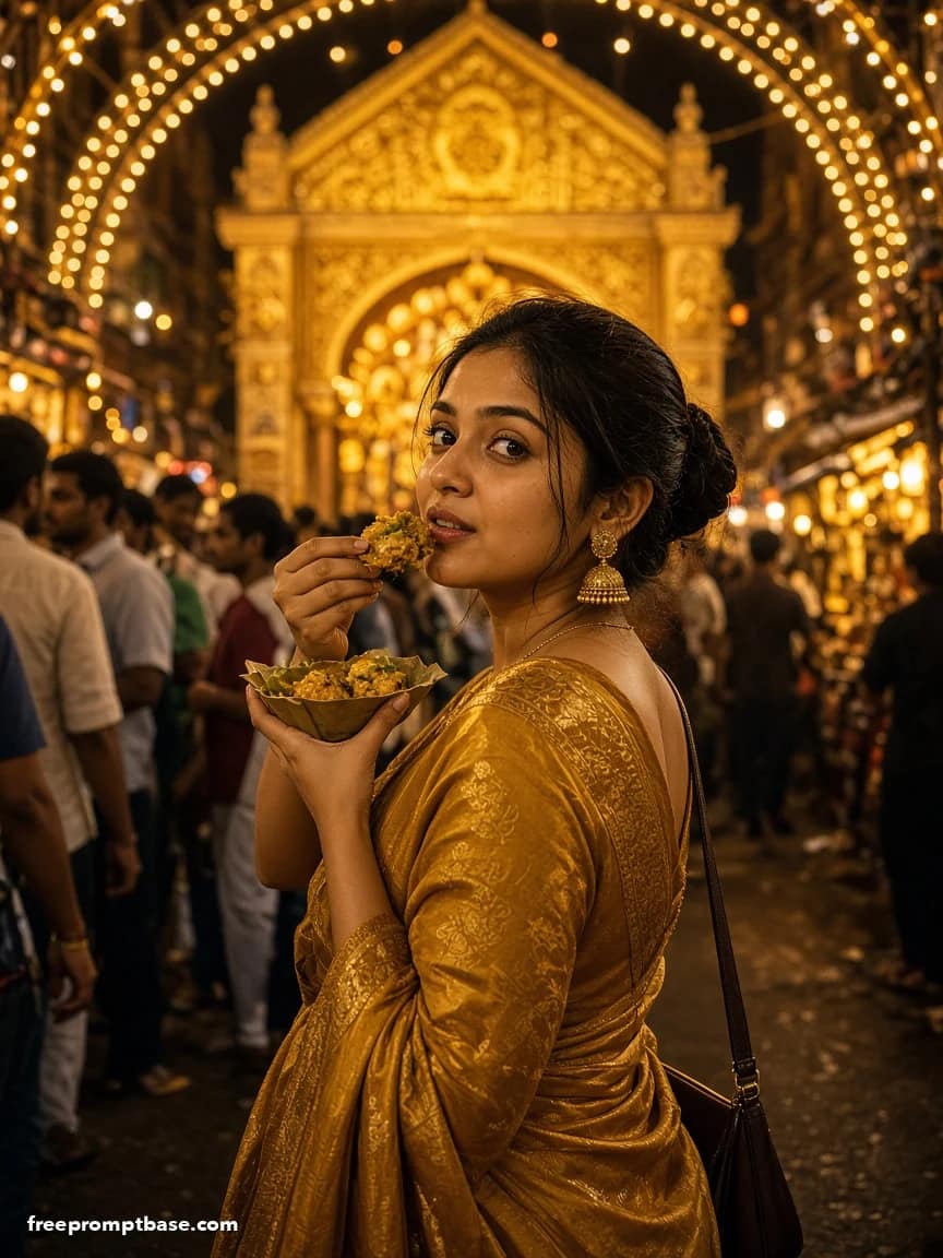 Durga Puja Pandal Hopping Gemini Photo Prompt, image 3
