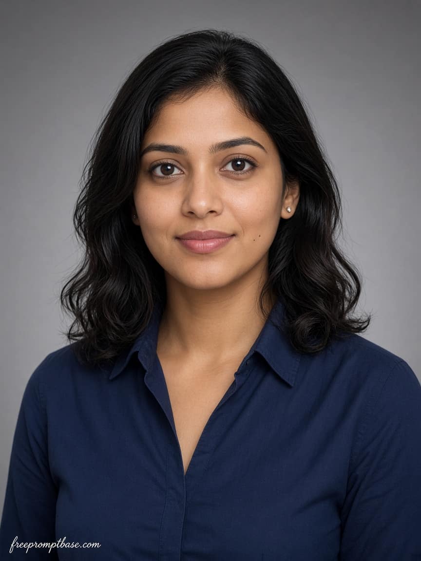 Grey Studio Headshot ChatGPT Photo Editing Prompt, image 2