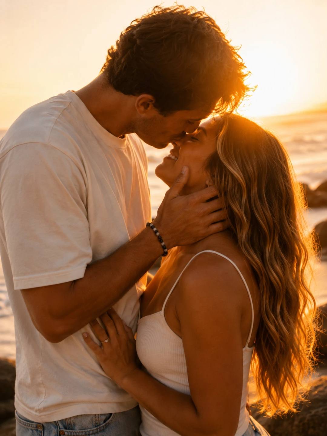 Sunset Hair Kiss Couple – Gemini AI Photo Prompt, image 2