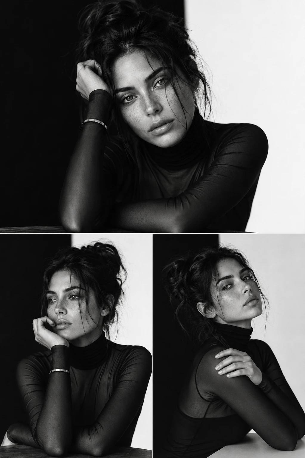 B&W Women Portrait – Gemini AI Photo Prompt, image 3