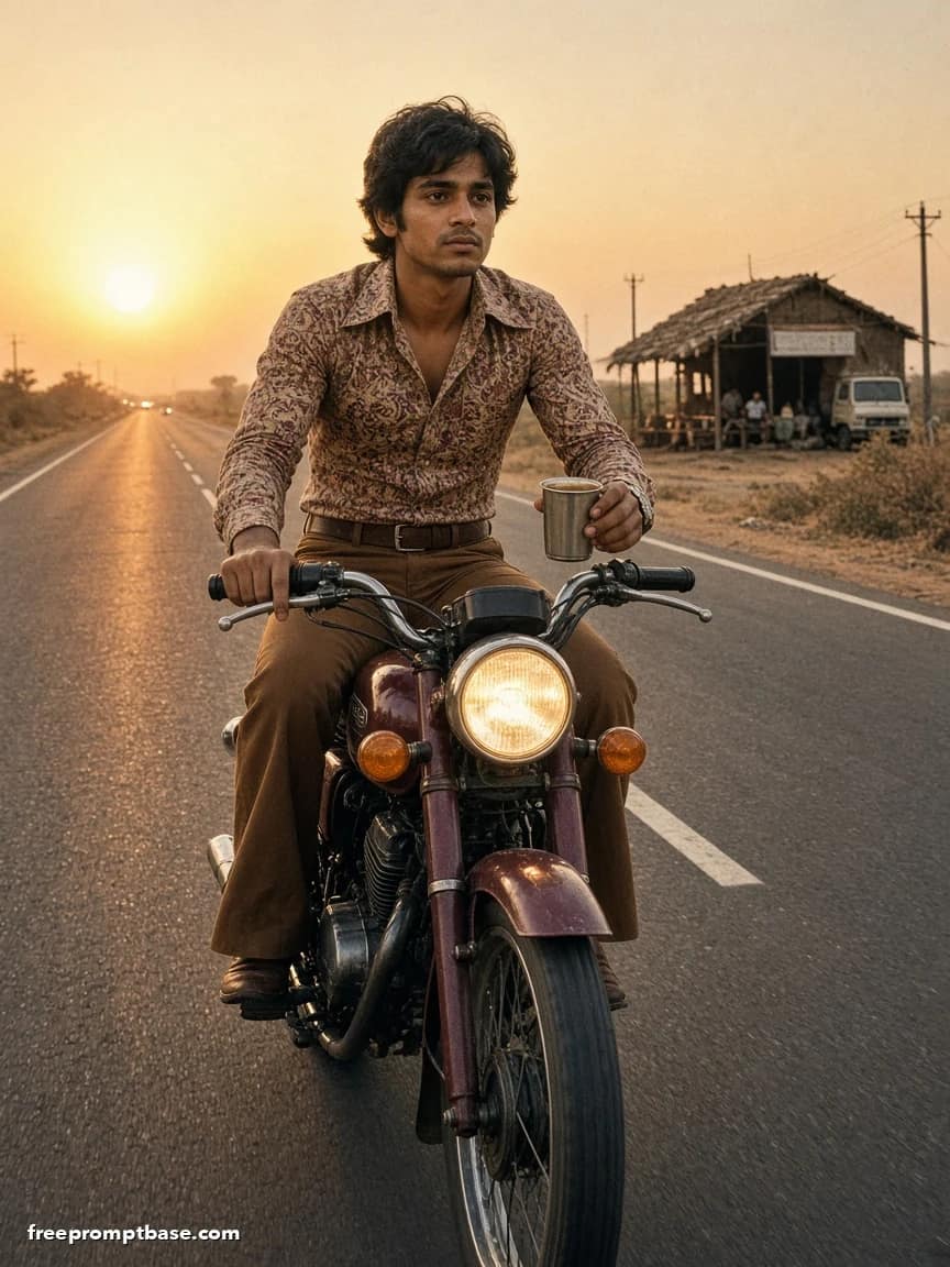 80s Photo Prompt for Boys: Vintage Motorcycle, image 3