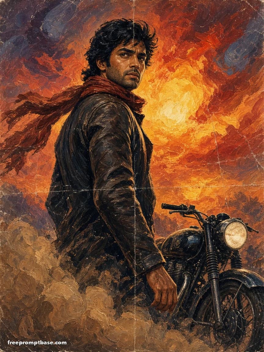 1980s Bollywood Film Poster AI Photo Prompt (Hand-Painted), image 3