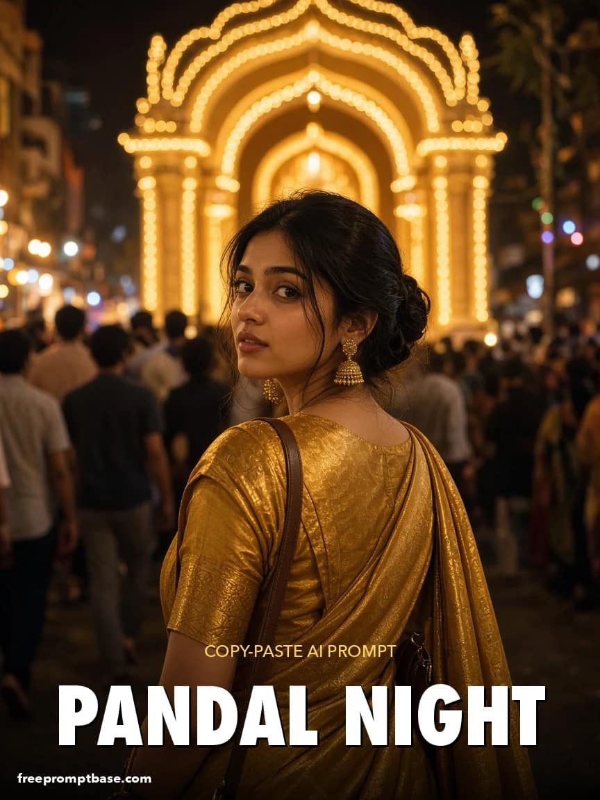 Durga Puja Pandal Hopping Gemini Photo Prompt, image 1