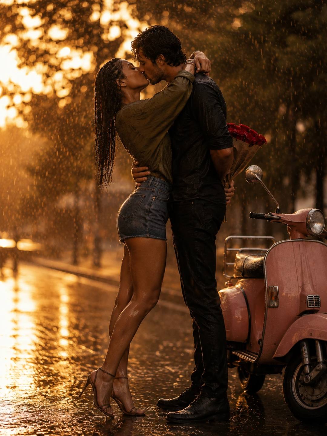 Rain Kiss Couple – Gemini AI Photo Prompt, image 3