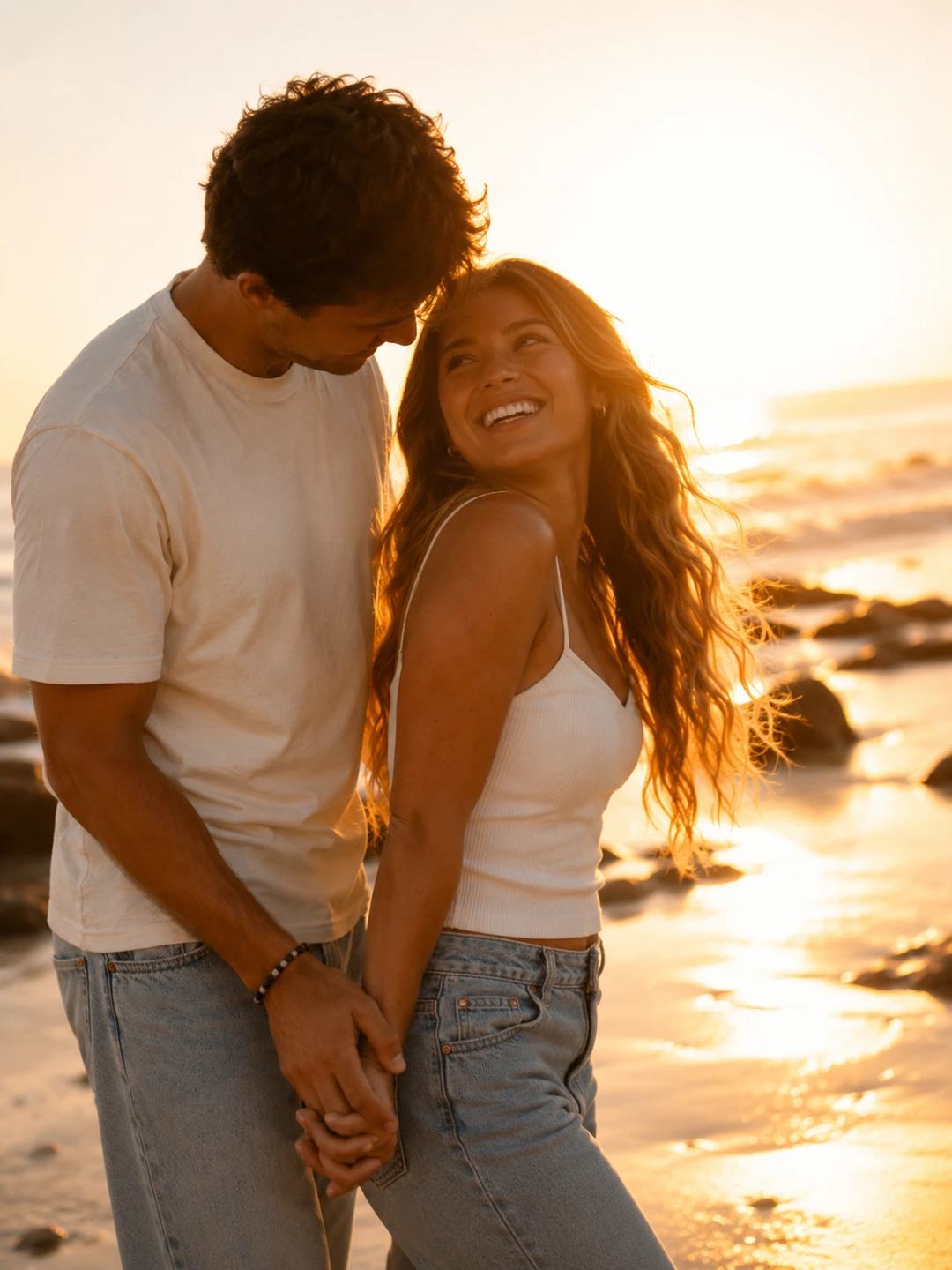 Sunset Hair Kiss Couple – Gemini AI Photo Prompt, image 3