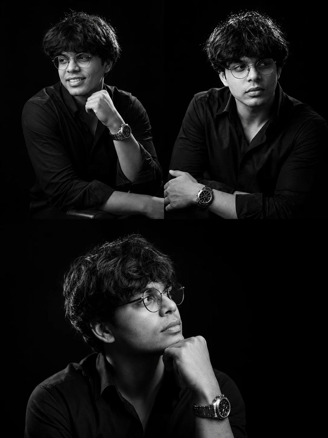 B&W Glasses Portrait – Gemini AI Photo Prompt — image 4