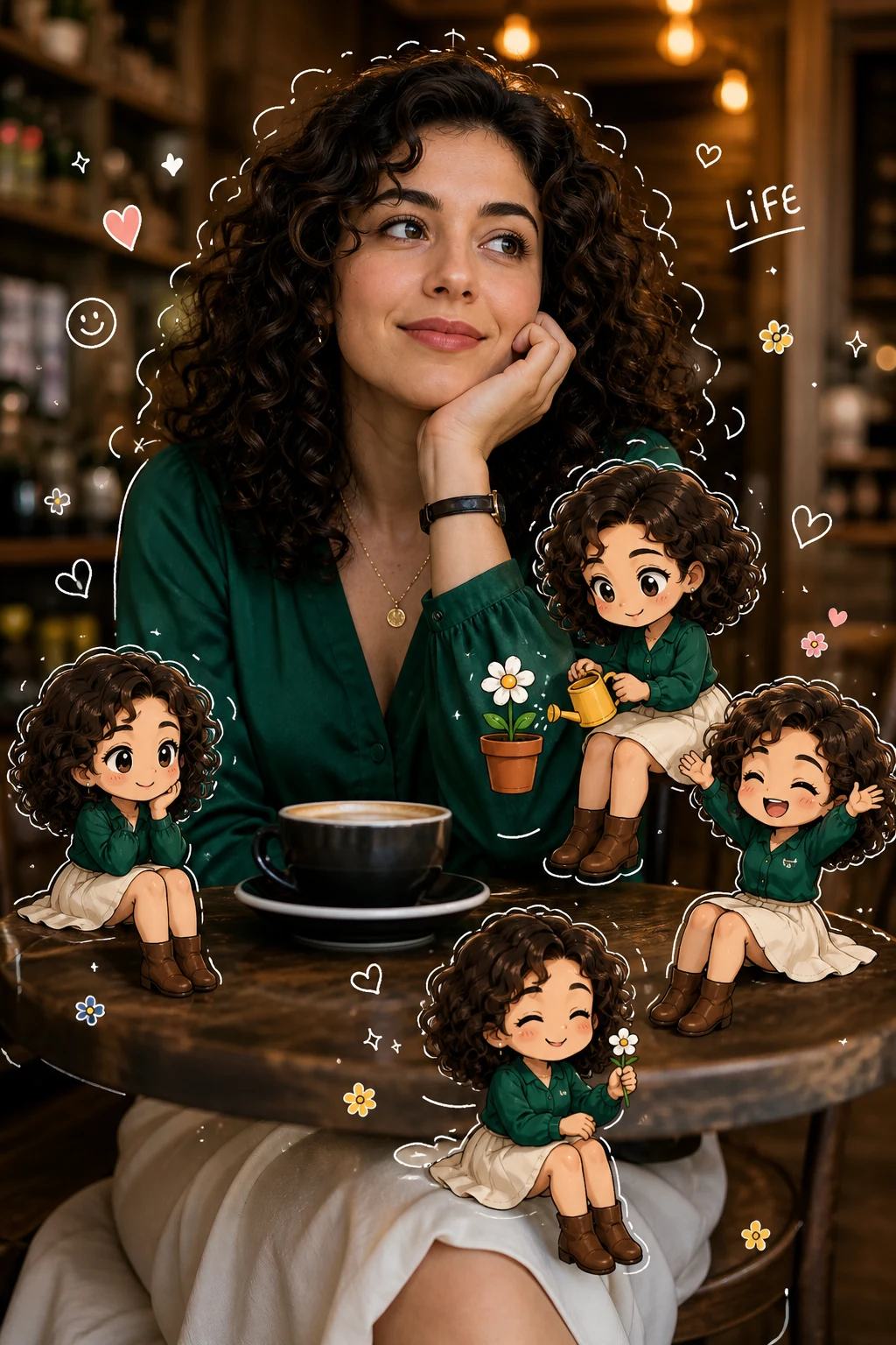 Chibi Miniature Doodle Portrait Photo Editing Prompt — image 2
