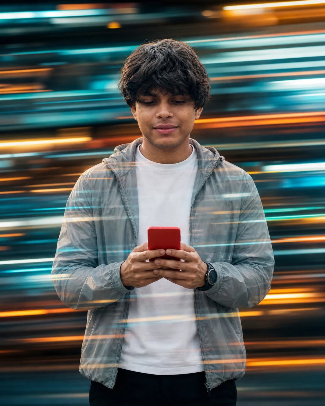Speed-Light Double-Exposure Portrait Photo Prompt, image 2