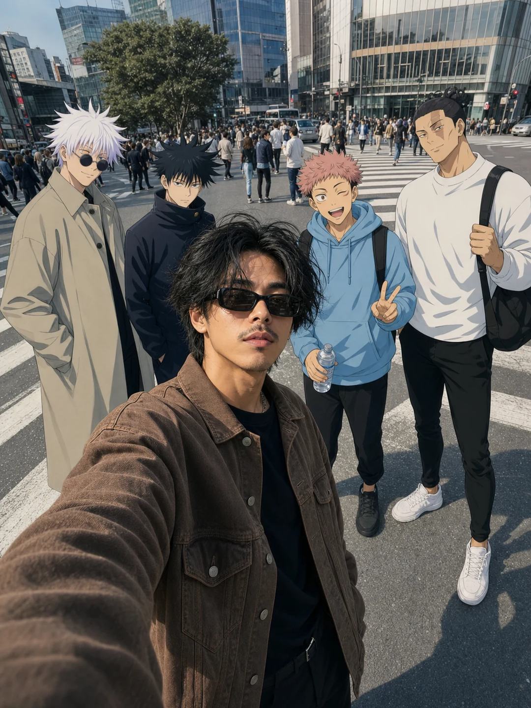 Tokyo Anime Character Street Selfie Photo Prompt — image 2
