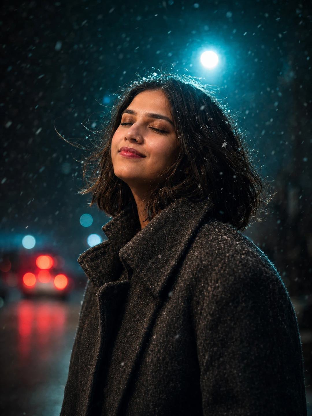 Snowy Night Portrait – Gemini AI Photo Prompt — image 2