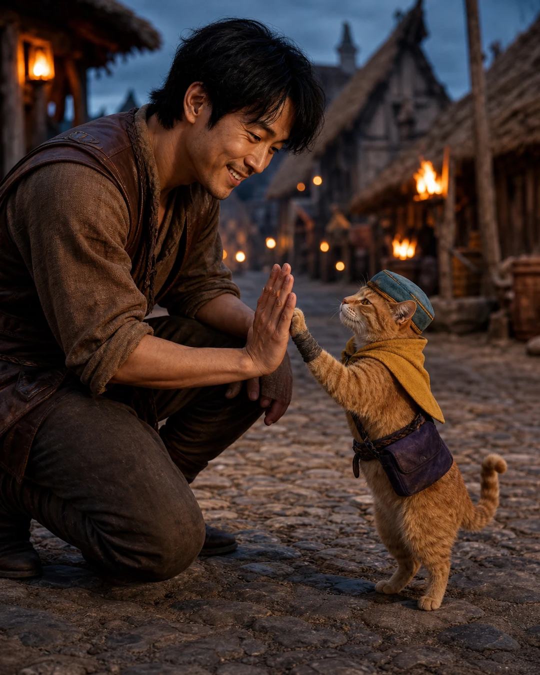 Fairytale Village Swashbuckler Cat Photo Prompt, image 4