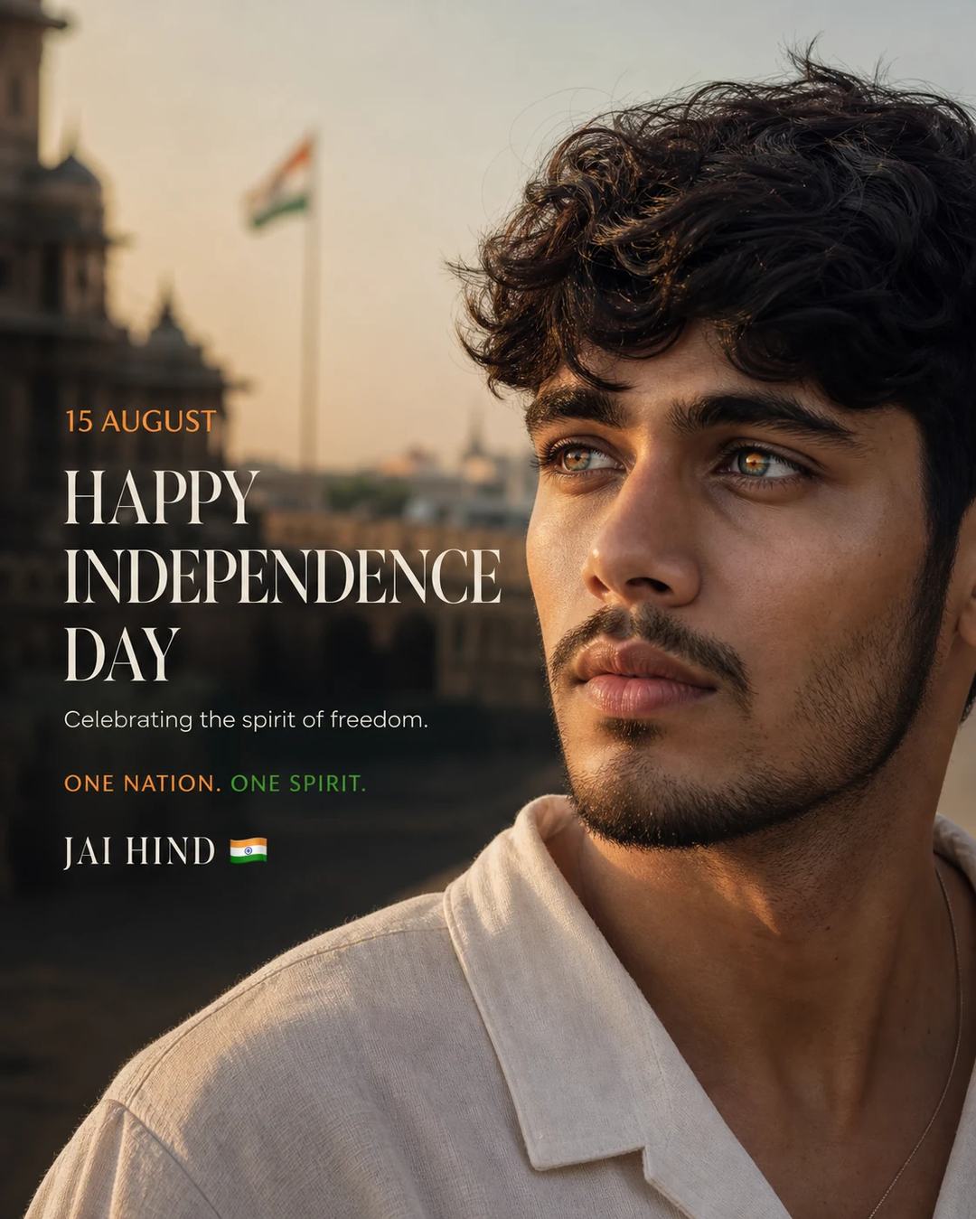 Independence Day Tricolor Eye Reflection Prompt, image 3