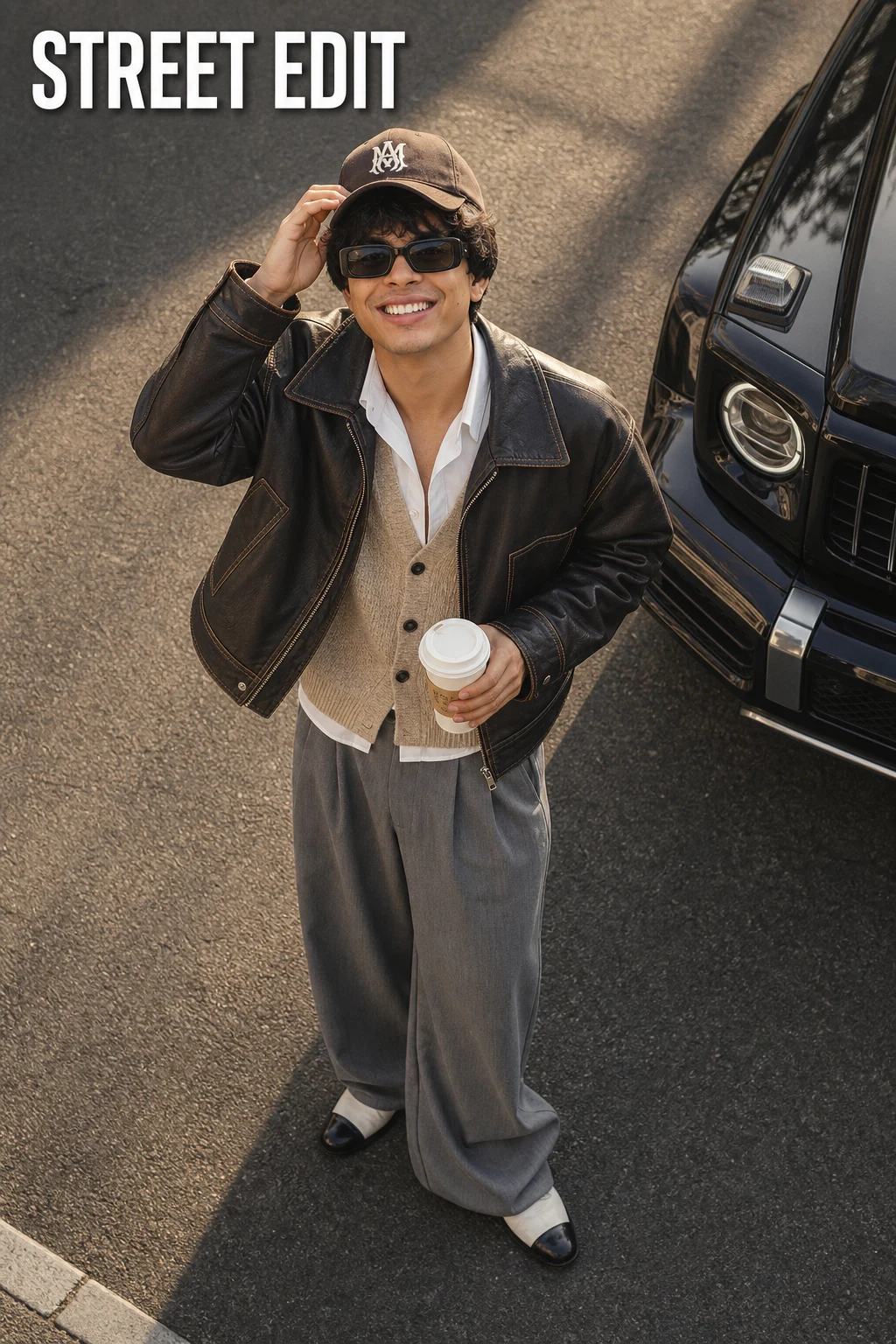High Angle Street Style Editorial Photo Prompt, image 1