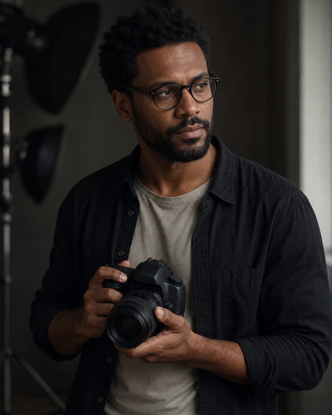 DSLR Studio Fashion Portrait Photography Prompt, image 3