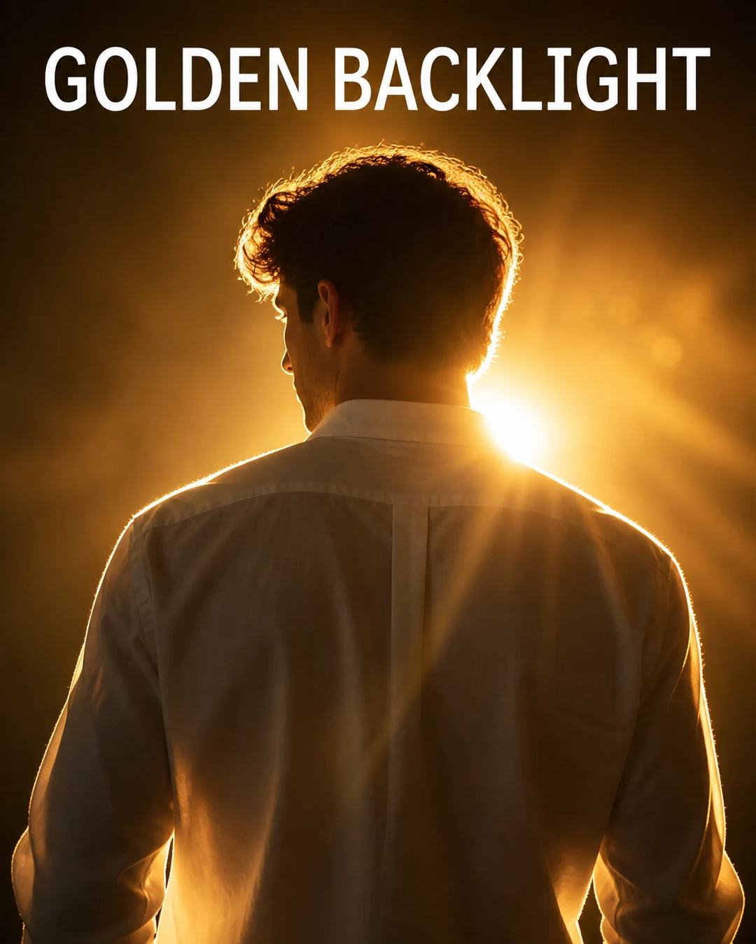 Golden Backlight Rear View Cinematic Portrait Prompt, image 3