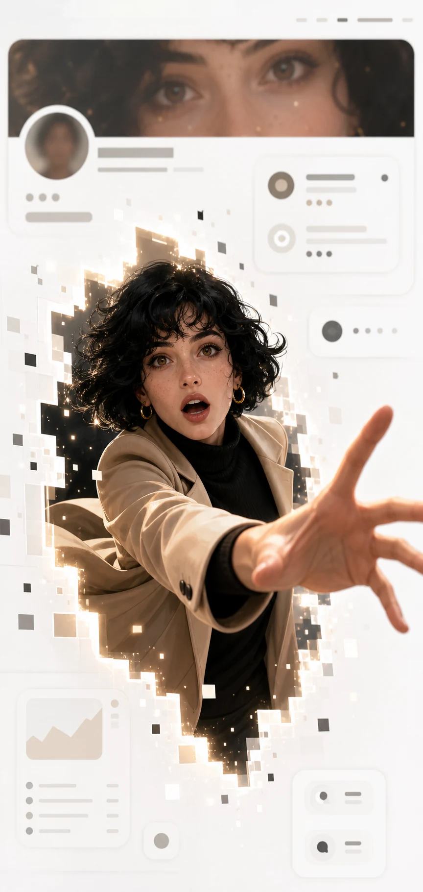 Futuristic Social Media Profile Glitch Portal Prompt — image 4