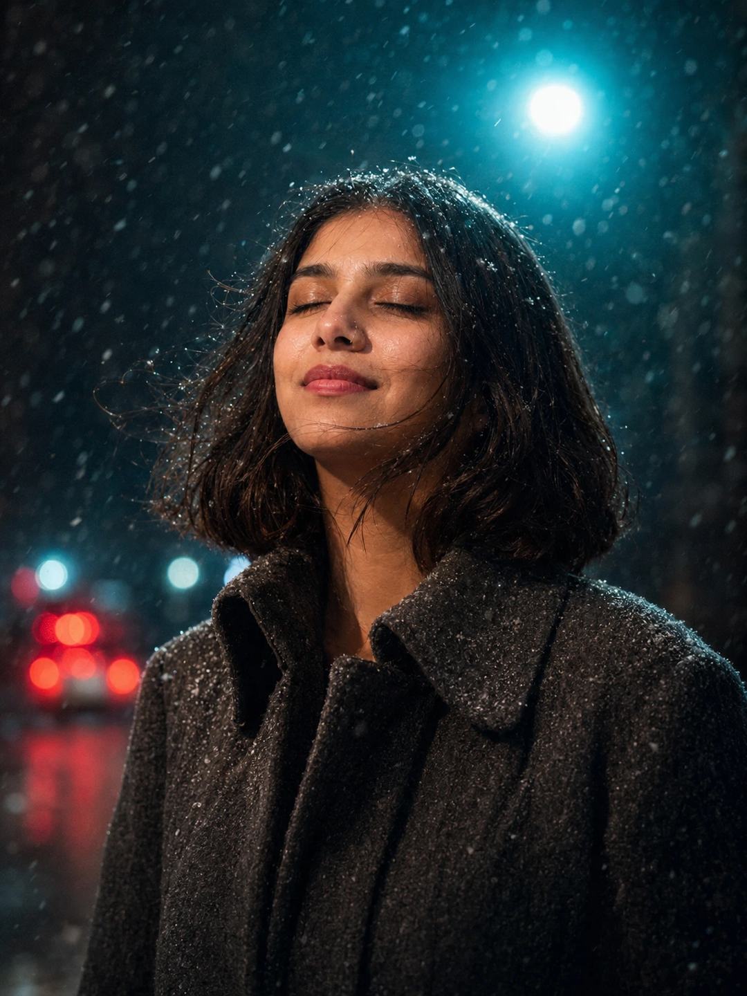 Snowy Night Portrait – Gemini AI Photo Prompt — image 4