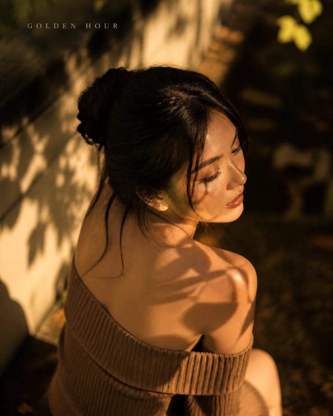Golden Hour High Angle Cinematic Woman Portrait Prompt — image 1