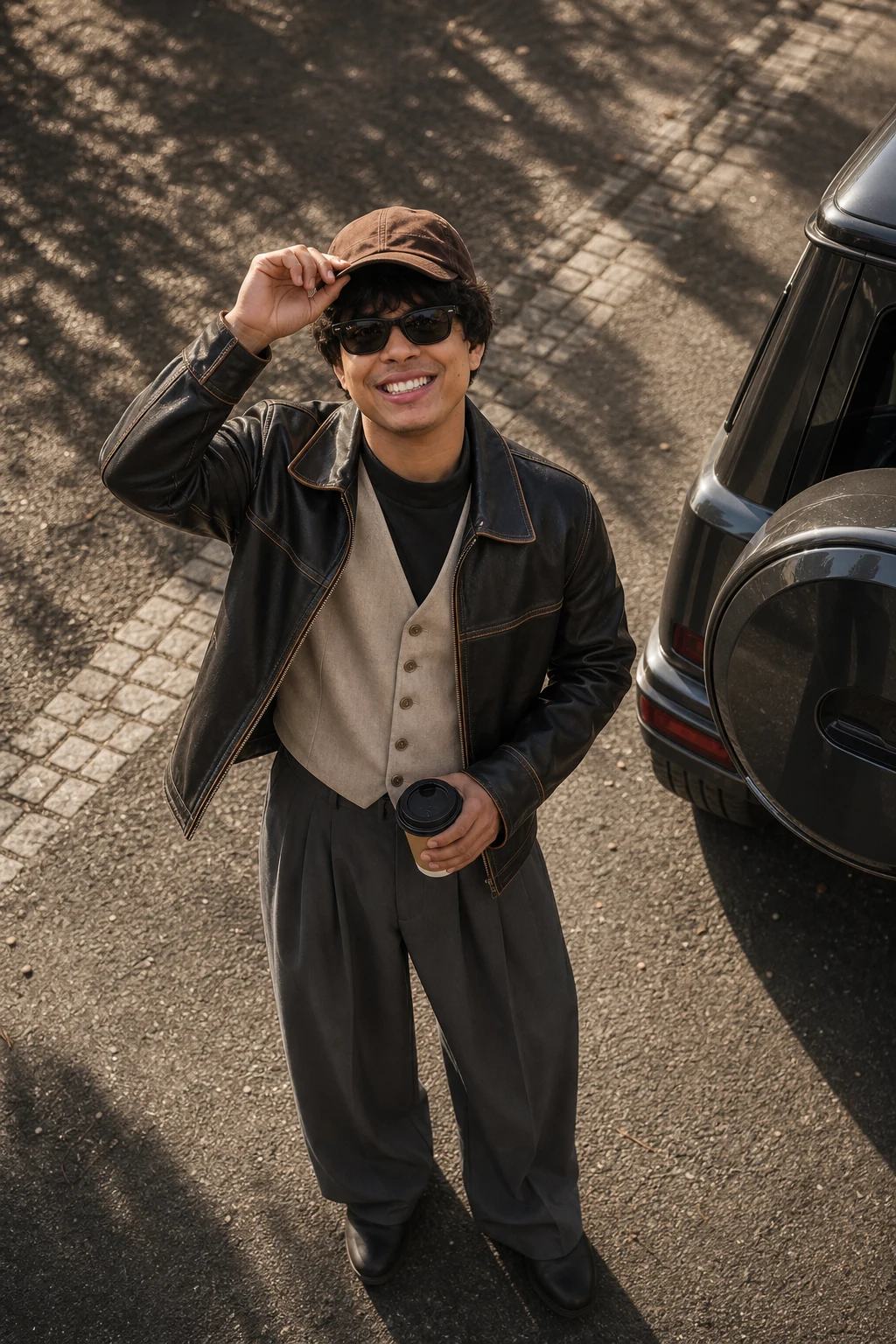 High Angle Street Style Editorial Photo Prompt, image 2
