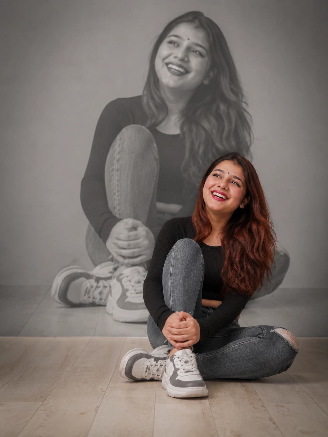Duotone Wall Portrait – Gemini AI Photo Prompt — image 4