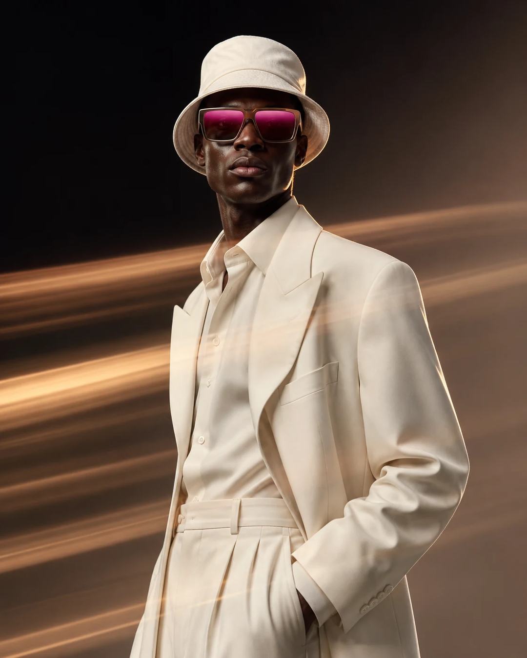 Dual Tone Light Streak Fashion Editorial Prompt — image 4