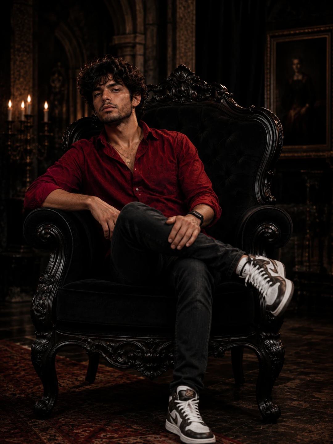 men in red shirt — image 4