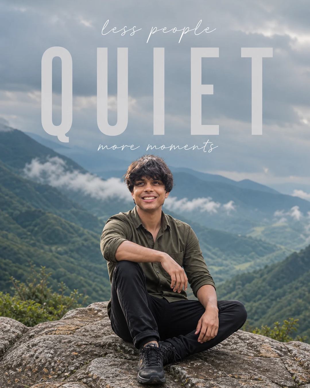 Rocky Mountain QUIET Typography Portrait Prompt, image 1