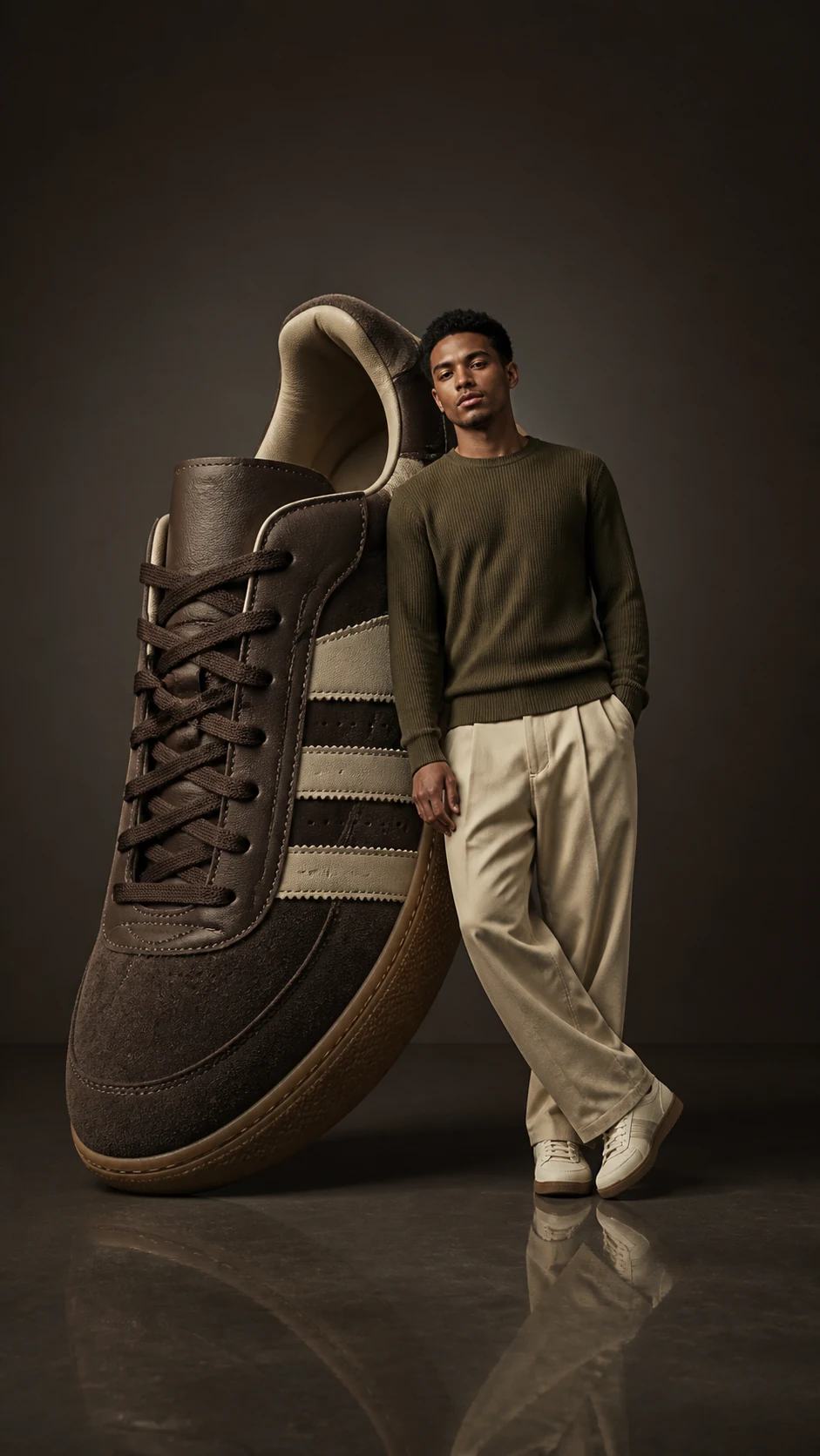 Giant Retro Sneaker Advertising Portrait Prompt, image 3