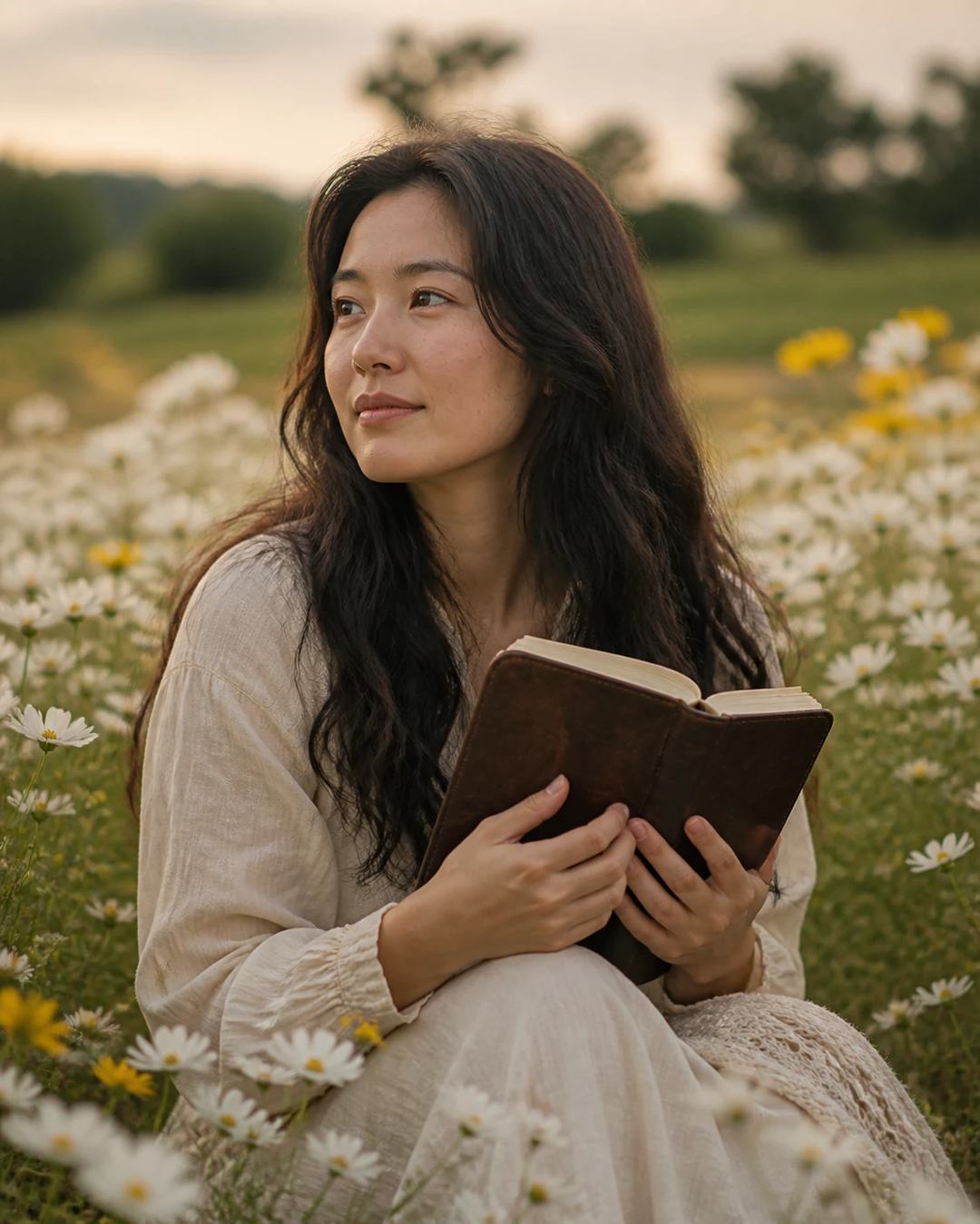 Flower Field Holy Bible Cinematic Portrait Prompt — image 4