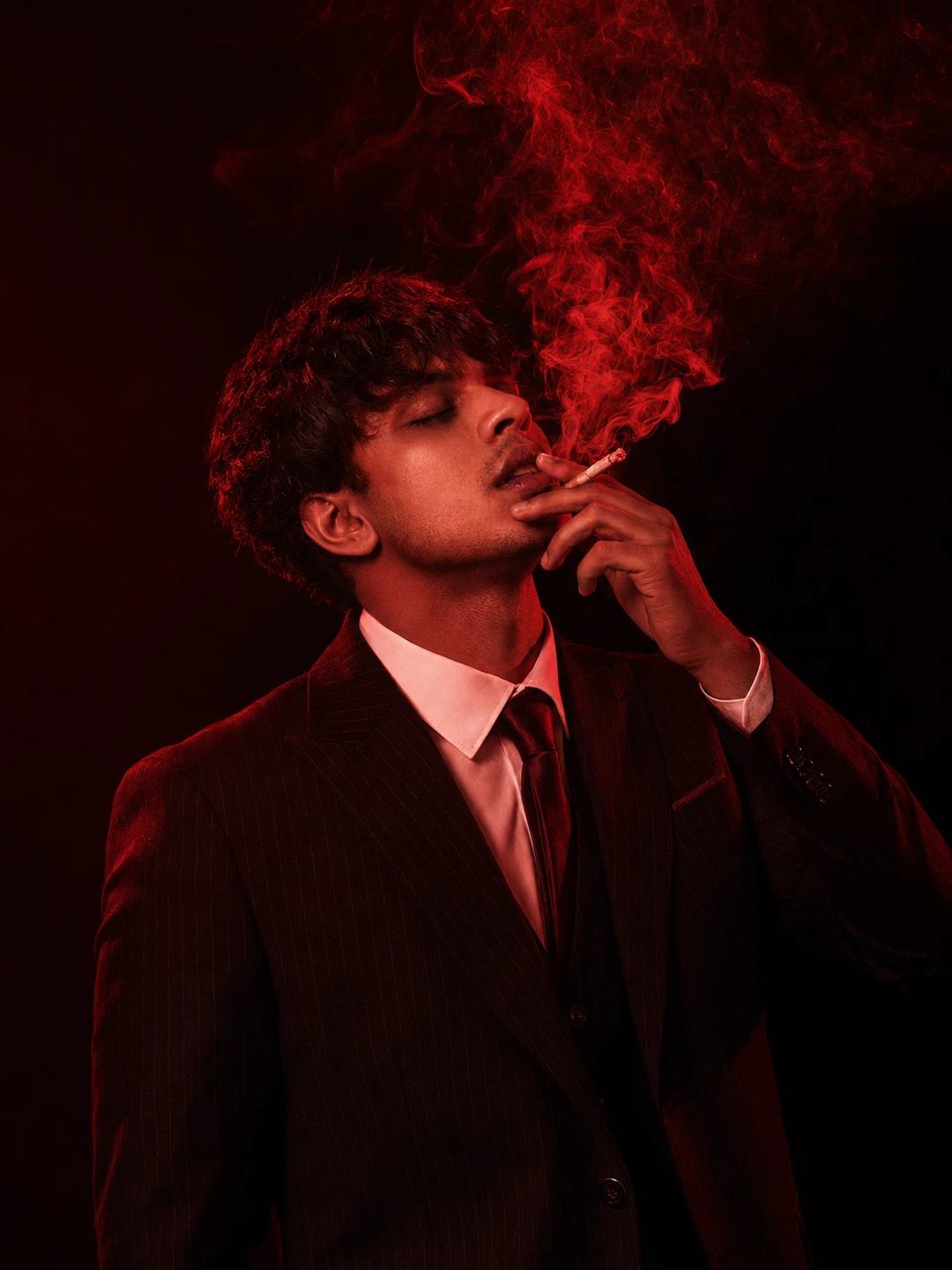 Smoky Studio Portrait – Gemini AI Photo Prompt — image 2