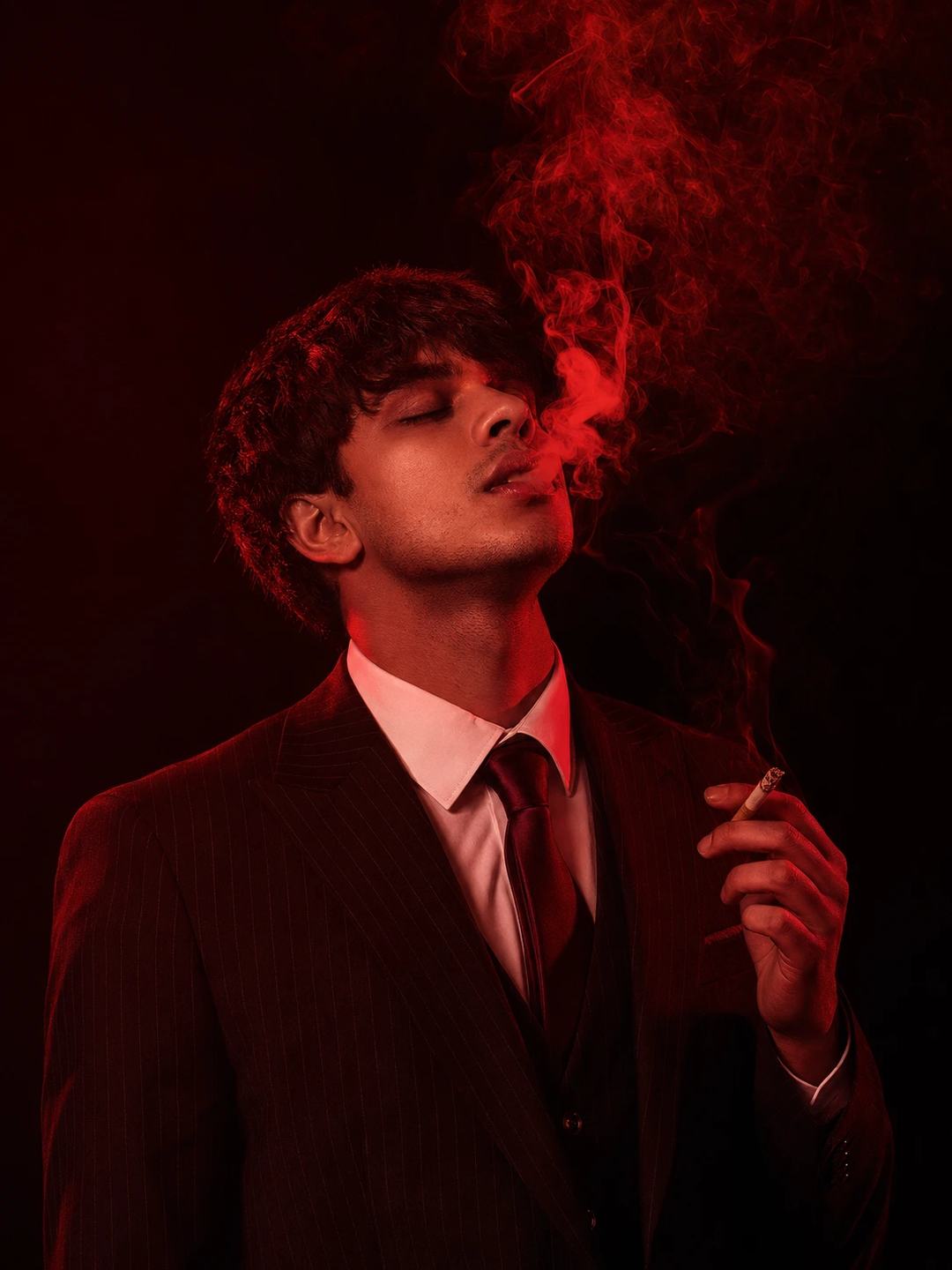 Smoky Studio Portrait – Gemini AI Photo Prompt — image 1