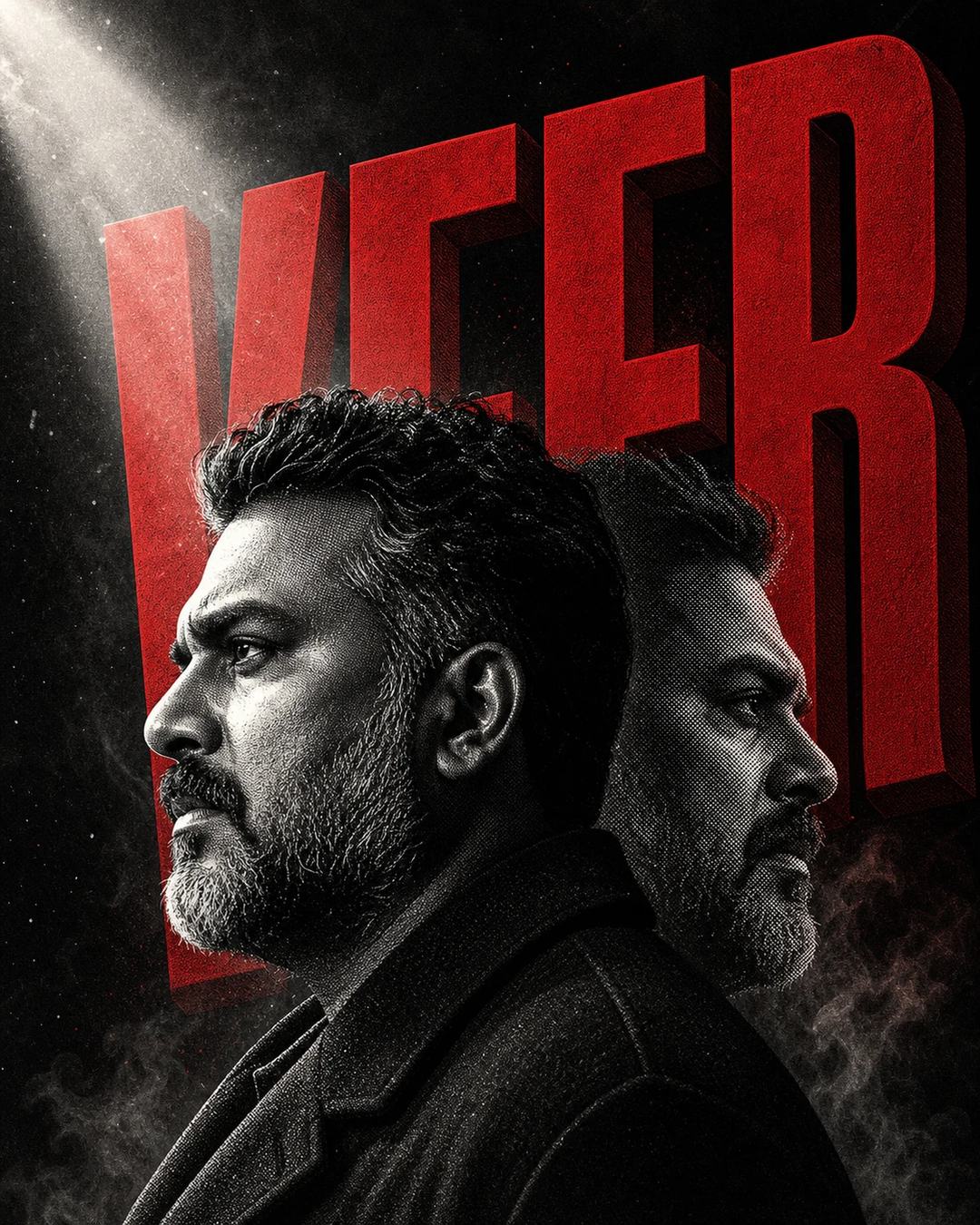 VEER Crimson Manga Double-Exposure Poster Prompt — image 4