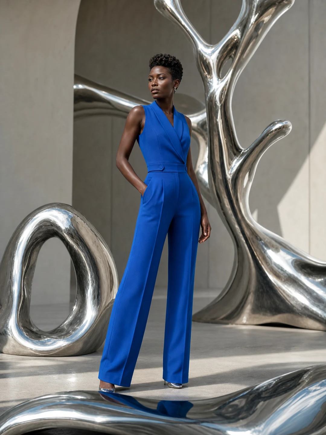 Liquid Chrome Surreal Fashion Editorial Prompt, image 3