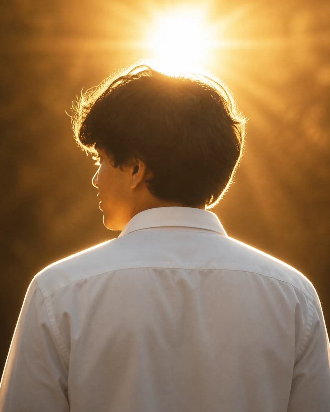 Golden Backlit Cinematic Portrait Photo Prompt, image 2