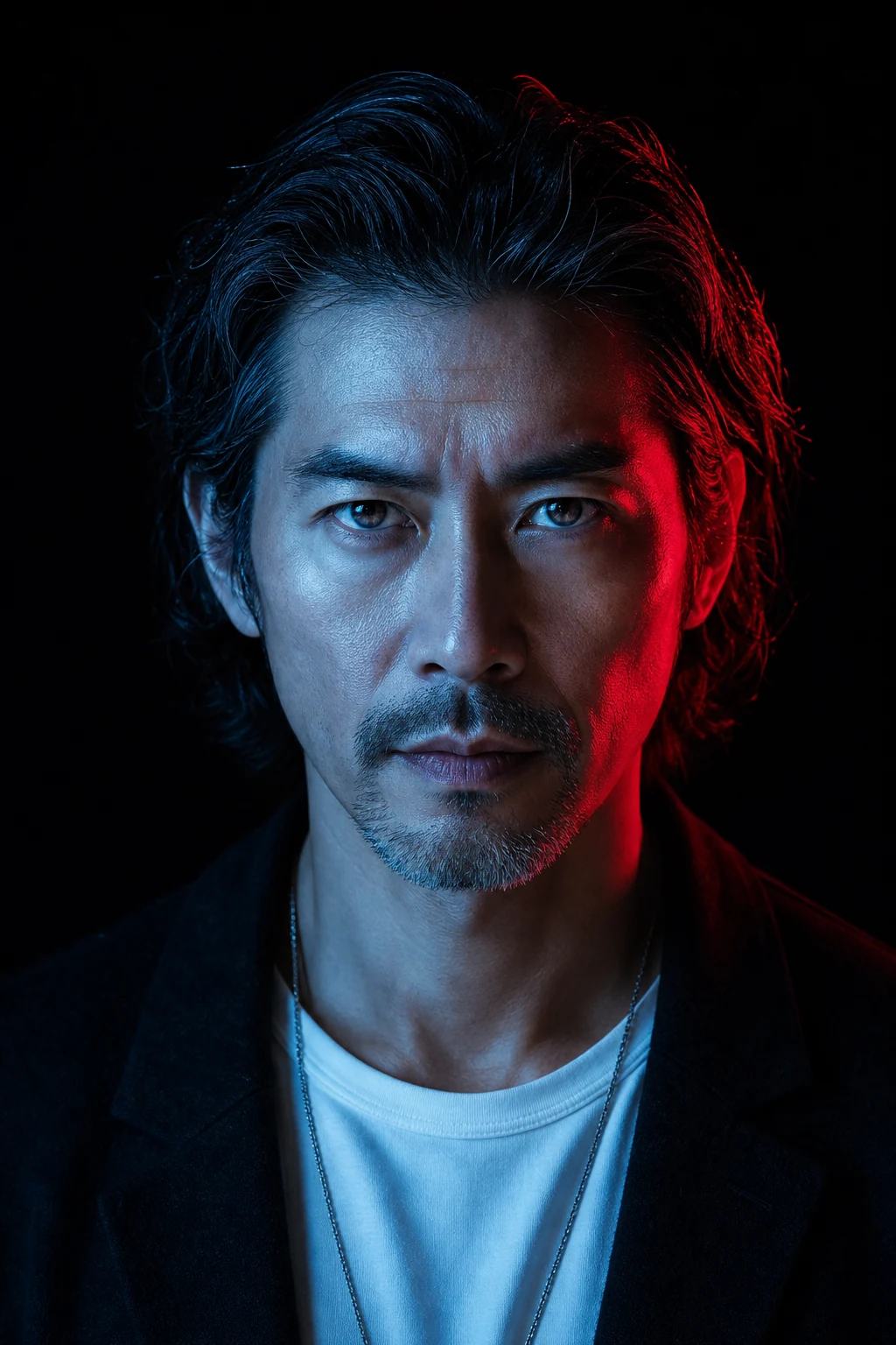 Cinematic Neon Male Studio Portrait Photography Prompt — image 3
