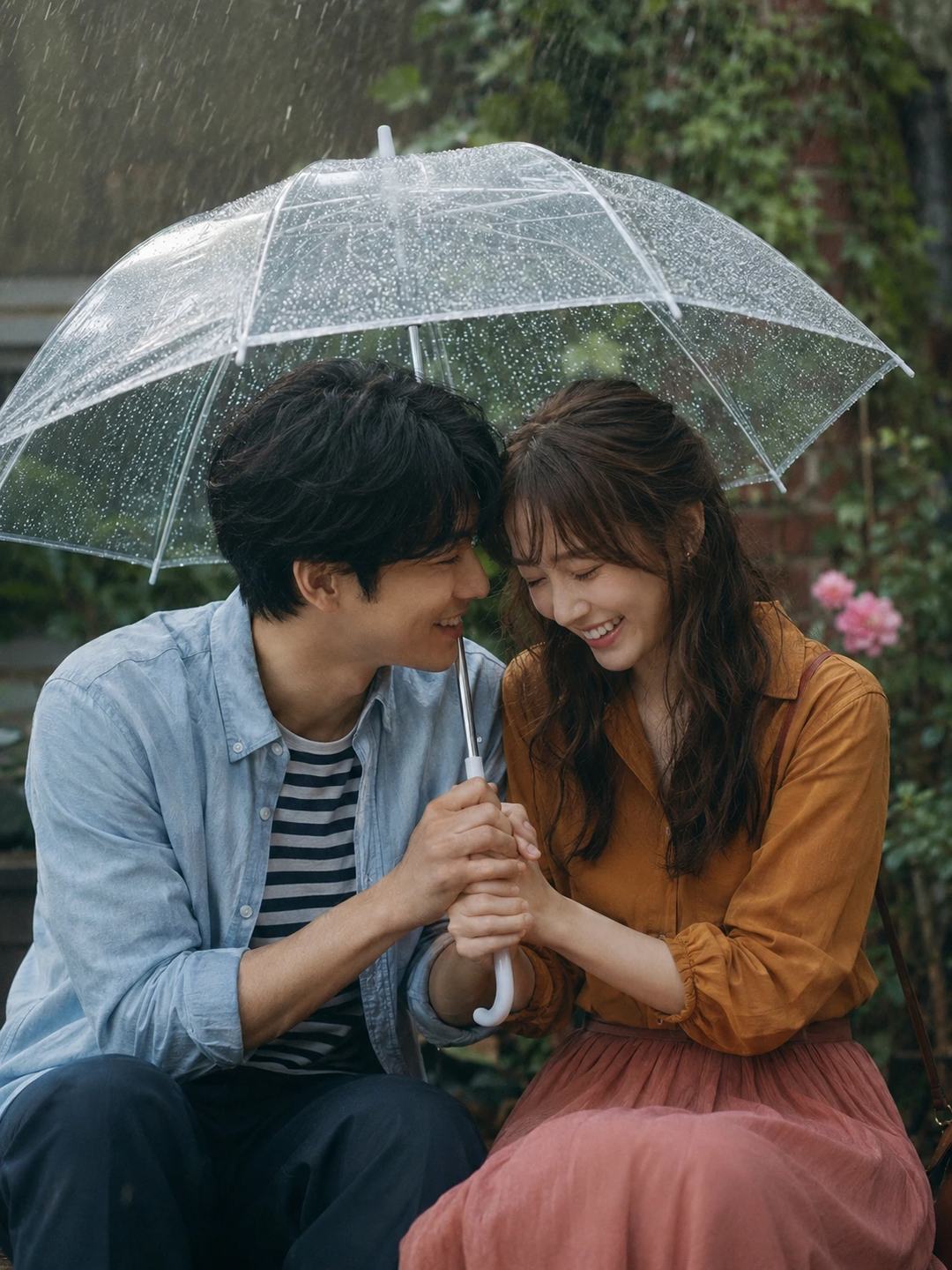 Clear Umbrella Couple – Gemini AI Photo Prompt — image 4