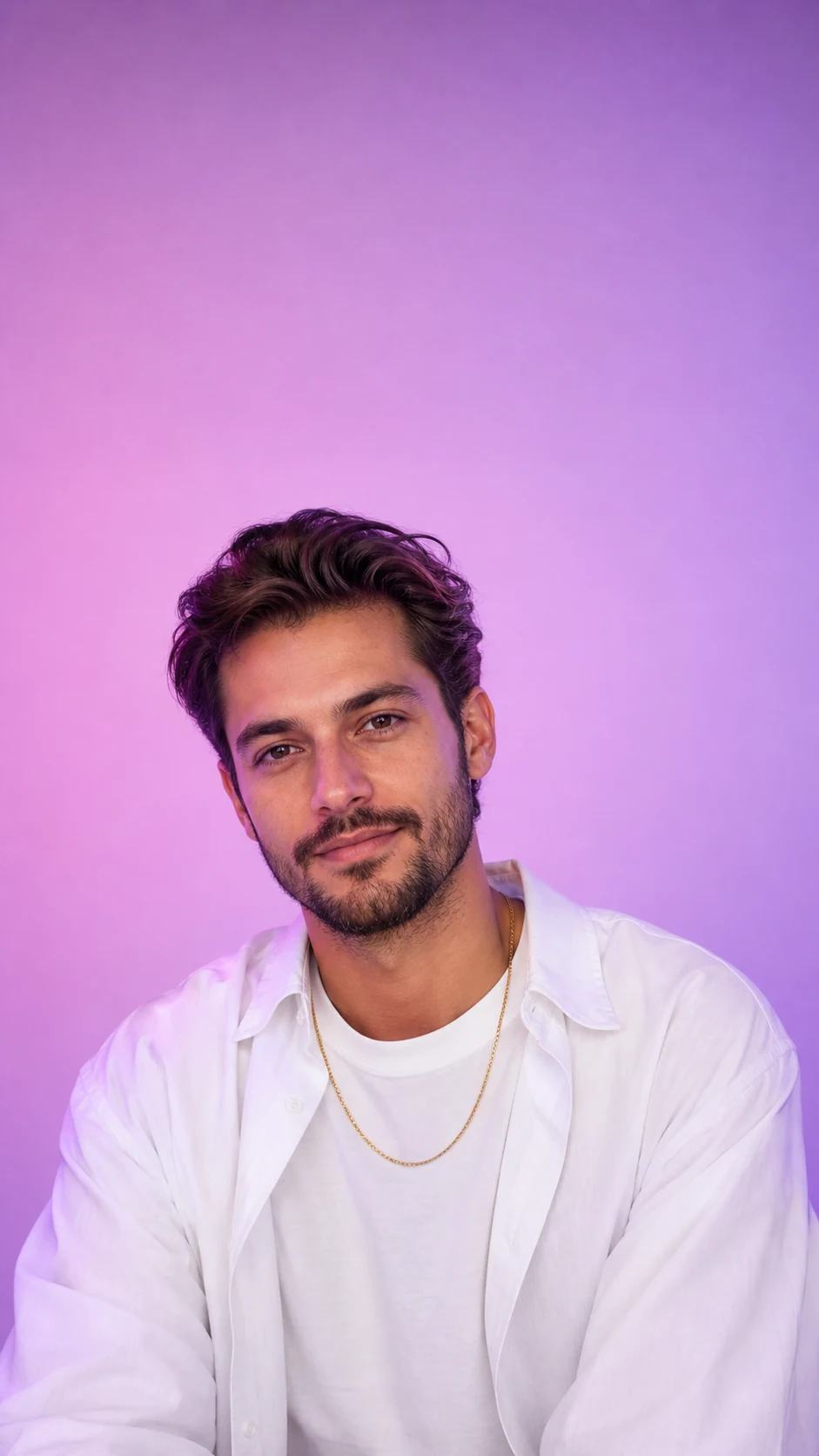 Lavender Magenta Minimal Studio Portrait Prompt, image 4