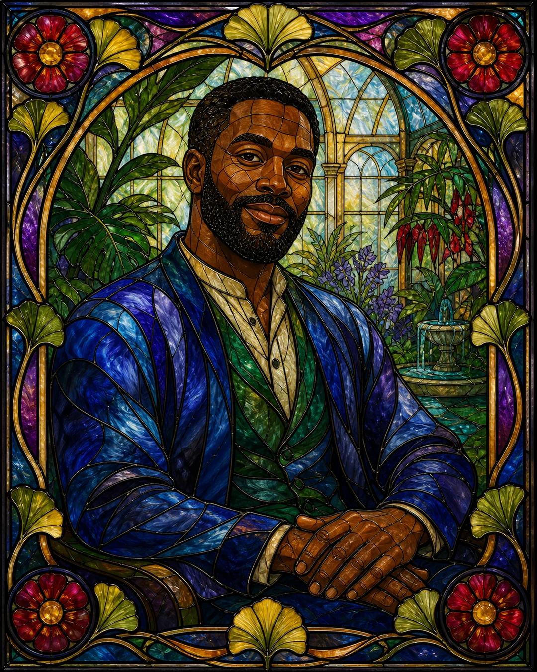 Intricate Stained Glass Photo Transformation Prompt, image 4