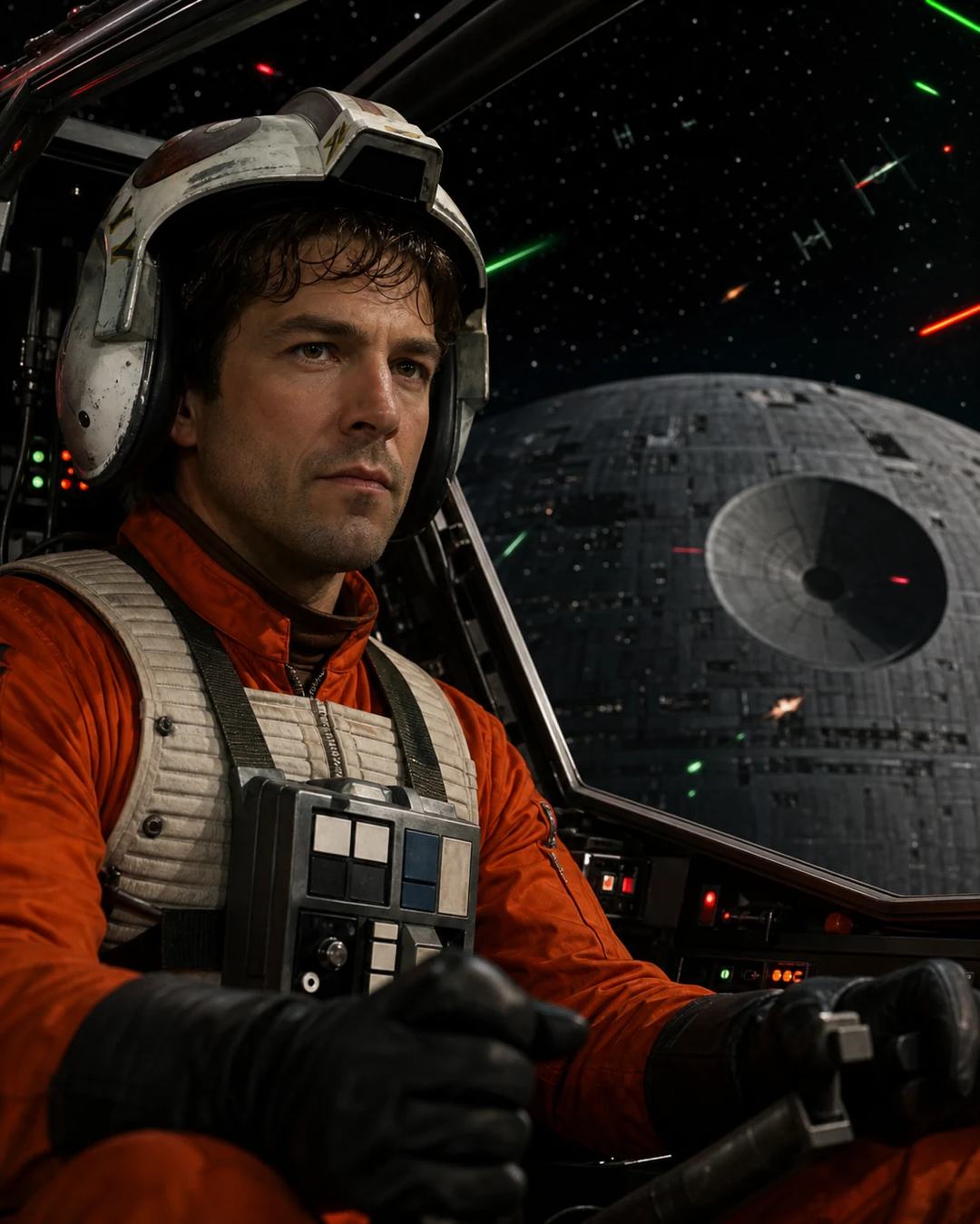 X-Wing Rebel Pilot Cinematic Space Photo Prompt, image 2