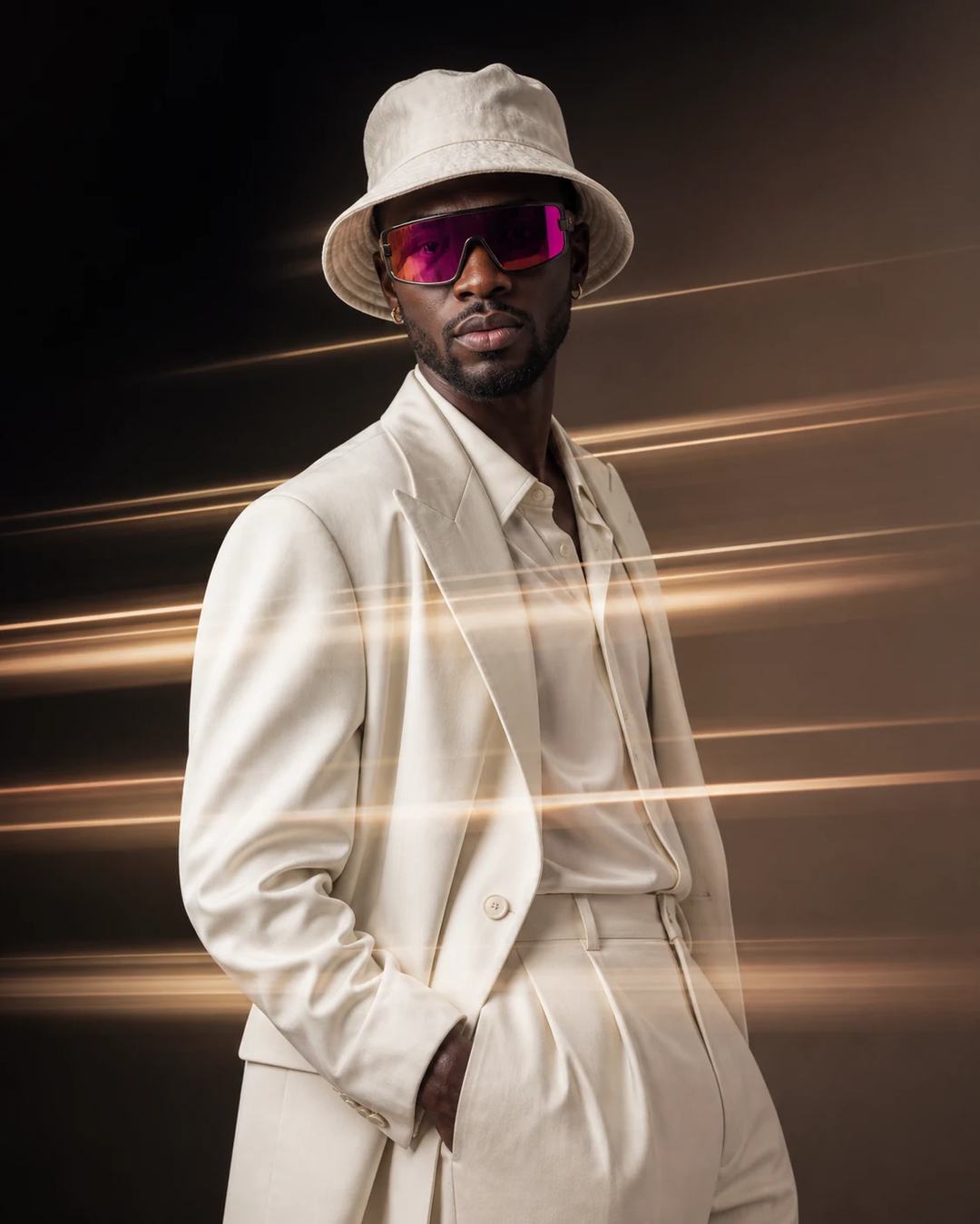 Dual Tone Light Streak Fashion Editorial Prompt — image 3