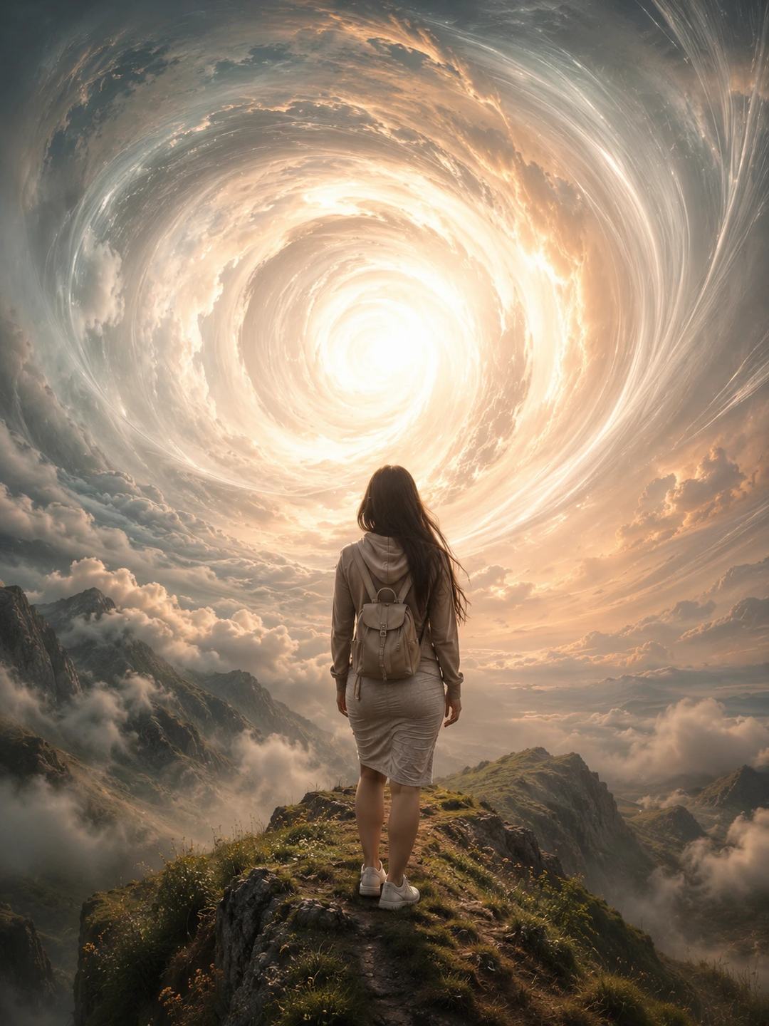 Sky Vortex Portrait – Gemini AI Photo Prompt, image 1